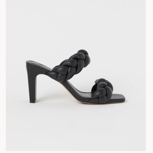 H&M Shoes - H&M Quilted Faux Leather Sandal Heels